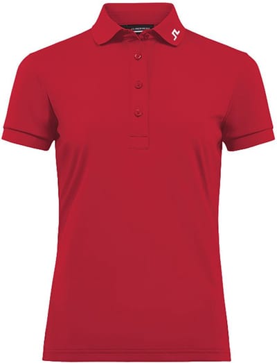 J.lindeberg Tour Tech Korte Mouw Poloshirt Voor Dames Rood XS Vrouw