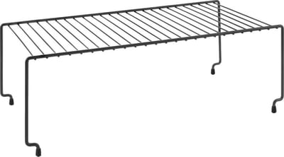 Metaltex - Stabiele stapelbare opberger Brooklyn - anti-slip - Opbergrek - Voor borden, schaaltjes en kopjes - 47x23cm - Zwart
