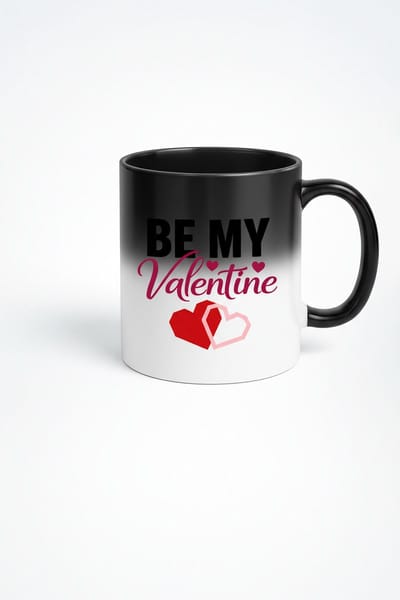 Magische Kleurveranderende Valentijn Mok "BE MY Valentine" met Harten - Romantisch Cadeau