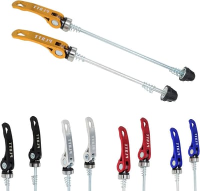 Snelspanner Fietsnaafset voor MTB en Racefietsen, Voor- en Achterspaken, Goudkleurig Design