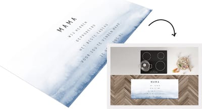 Keukenloper - Loper keuken - Spreuken - Quotes Mama Je Hebt Ons Al - Moederdag cadeau voor mama - 120x50 cm - Keukenloper vinyl