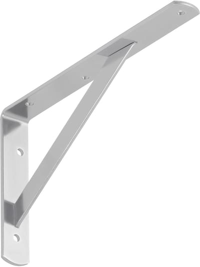 SOTECH Plankdrager (250 x 150 x 30 mm, gegalvaniseerd, poedercoating) Garderobebeugel met dwarsbalk voor stabilisatie