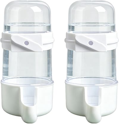 Automatische voederdispenser - Vogeldrinkbak - Vogelverzorging - Transparant voercompartiment - 2 stuks - Transparant