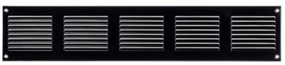 Ventilatierooster 500 x 100 mm, zwart - Plaatstaal met Bescherming Tegen Knaagdieren