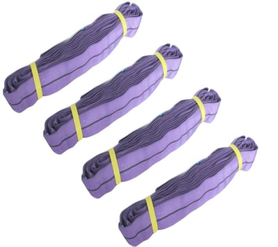4x Rundschlinge 1000kg 1 to lila 4m Umfang Hebeband Hebeschlinge Kran Hebegurt