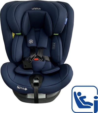LUVION® Aegis 360° Autostoel Royal Midnight Blue - i-Size ISOFIX - 40–150cm Autozitje Groep 0 1 2 3 - Blauw