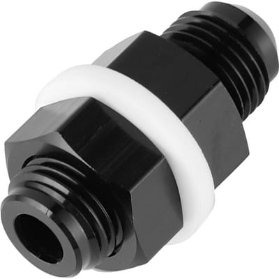Raccord cloison AN6 Évasé Adaptateur pour réservoir de carburant avec rondelle PTFE pour la plupart des fluides