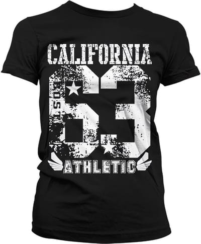 Hybris California 63 Athletic Girly T-shirt voor dames, zwart
