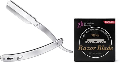 Guardian Beauty Scheermes - Roestvrij Staal - Shavette - Met 100 stuks GB Platinum Halve Mesjes