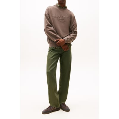 Tommy Hilfiger Classic 90s Tonal Logo Washed Sweatshirt Black Walnut Taglia: S | Maglioni a maglia Outlet | Uomo | Nero