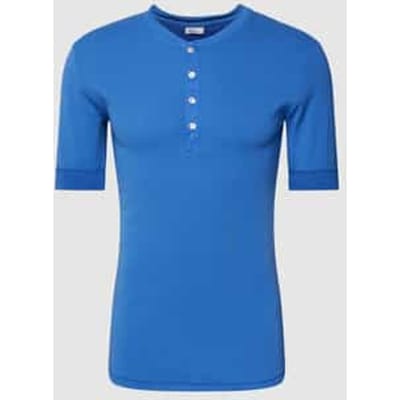 T-shirt met korte knooplijst model 'Karl'