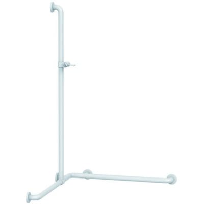 Megabad Profi Collection Silver Age System shower handrail 76.7 x 76.7 x 115.8 cm, with variable shower bar 0300871014