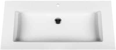 Bagnotti Beta Solid Surface Enkele Wastafel - 100cm - Acryl Wit