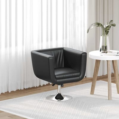 vidaXL - Barstoel - kunstleer - zwart