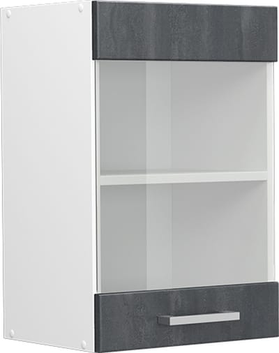 Vicco R-Line Glazen keukenkast – 40 cm Zwart beton