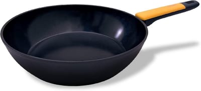 Wok Pan - Koekenpan Aziatisch - Roerbak Gerechten - Keramische Coating - 28 cm - Zwart