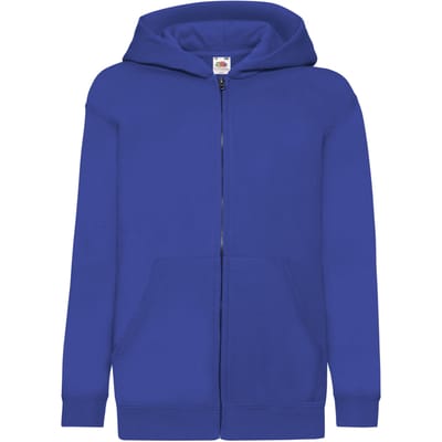 Fruit of the Loom Kinder/Kids Classic Full Zip Hoodie (Koningsblauw)