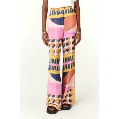 BA&SH Pantalon Mallory Rose Size: 34 | Wide-Leg & Flared Pants Outlet | Dames | Oranje