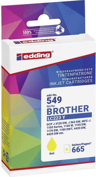 Edding EDD-476 inktcartridge 1 stuk(s) Compatibel Geel
