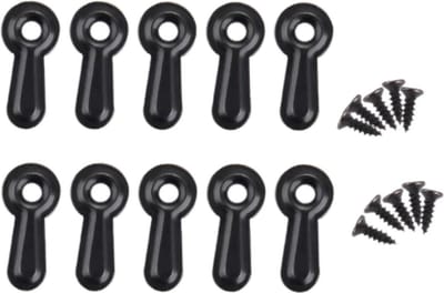 FSW-Products - 10 Stuks - Fotolijsthaakjes - Incl. 10 Schroeven - Fotolijsthaken - Draaiknop - Fotolijst Haken - Fotolijsten - Zwart