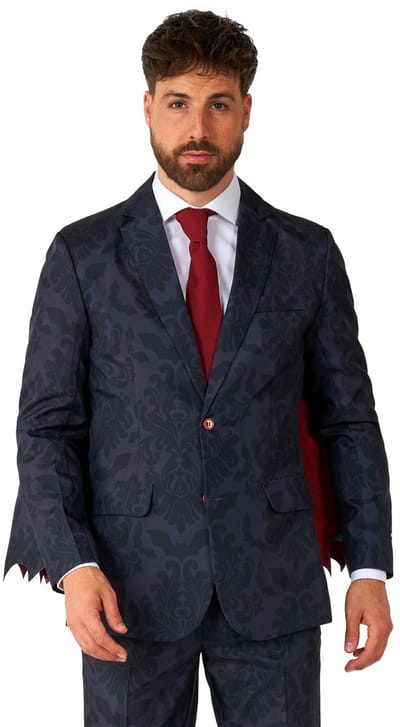 Suitmeister Victorian Vampire Black - Heren Pak - Vampier Kostuum - Carnavals Pak - Zwart - Maat S