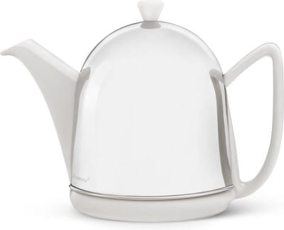 Bredemeijer - Theepot dubbelwandig Cosy Manto 1,0L wit - met theezeef