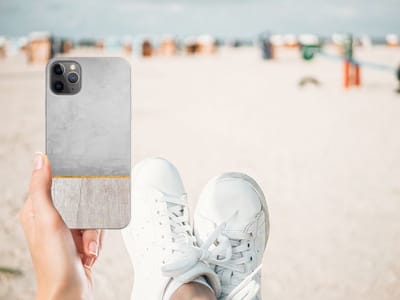 Apple iPhone 11 Pro Max Bumper Hoesje Wood Concrete