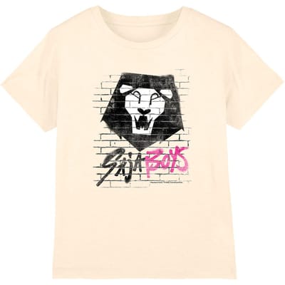 K-Pop Demon Hunters Kinder Saja Jongens Graffiti T-shirt (Natuurlijk)