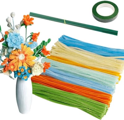 Ynkkvre - Pipe Cleaner - Pijpenragers - Knutsel set - Chenilledraad - 210 roze tulp stengels - Zachte flexibele kernen - Educatief knutselmateriaal - Duurzaam en onderhoudsvrij