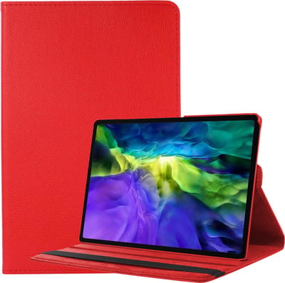 Hoesje - Geschikt voor Samsung Galaxy Tab A8 - 360 Graden Hoes - Draaibare Hard Cover Case - Tablethoes Draaibaar - Rood