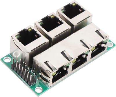 RJ45 Ethernet Koppeling - Netwerk Adapter - Netwerk Uitbreiding - Anti-interferentie Ontwerp - 3 Poorten - Niet gespecificeerd
