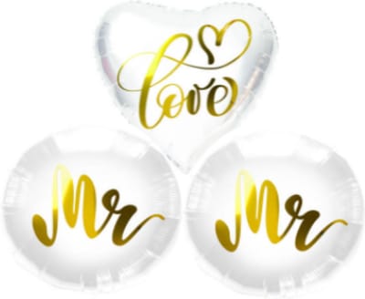 Boeket Folieballonnen - Mr Mr Love - 3 stuks
