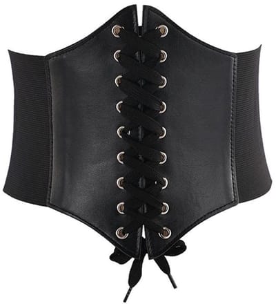 Dailygoody - Vrouwen Veterkorset - Taille Riem - Verstevigend - Zwart - Elastische Band - Corset Riem - Geschikt voor Vrouwen - Kleur Zwart
