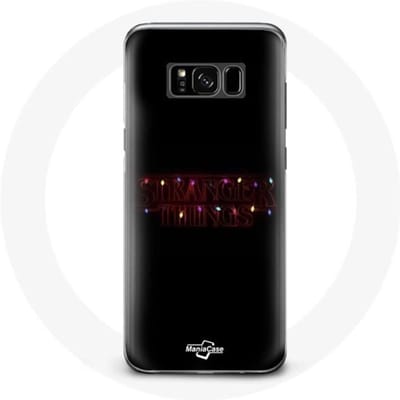 Coque pour Samsung Galaxy S8 Stranger Things Affiche Logo Joyeux noël