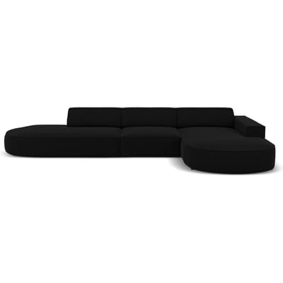 5-zits hoekbank Jodie velvet Chaise Longue rechts | Micadoni Limited Edition