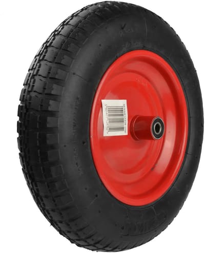GEKO Rubberwiel voor kruiwagen - 3.25-8 - Duurzaam staal - Max. belasting 90 kg - Inclusief as