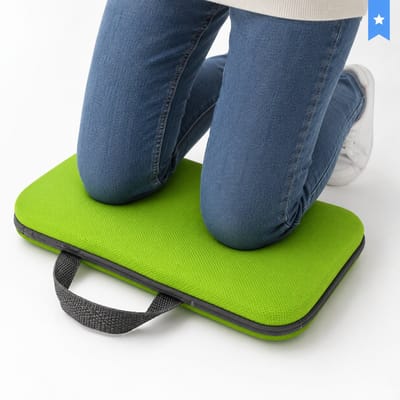 HEM Kniekussen – Zitkussen 40x30 cm – Camping Zitmat met Memory Foam – Outdoor Zitkussen voor Stadion, Tuin, Festival & Picknick – Comfortabel Reiskussen met Handvat – Revalidatiekussen Groen – Inclusief HEM Microvezeldoekje