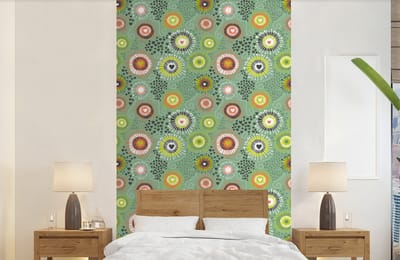 Behang - Fotobehang Bloem - Design - Hartjes - Breedte 150 cm x hoogte 240 cm