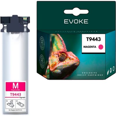 Evoke Compatibele Inkt voor Epson T9443 C13T944340 Magenta 40 ml 3000 Pagina's Workforce Pro Wf-C5210Dw C5215Dw C5290Dw C5710Dwf C5790Dwf