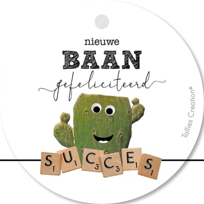 Tallies Cards - kadokaartjes  - bloemenkaartjes - Nieuwe Baan - Plant - set van 5 kaarten - felicitatie - nieuwe baan - nieuwe zaak - promotie - 100% Duurzaam