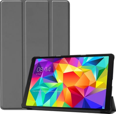 Hoes - Geschikt voor Samsung Galaxy Tab A 10.1 (2019) - Dun & Stevig - Trifold Bookcase - Hard Cover - Hardcover Book Case - Tablet Hoesje - Grijs