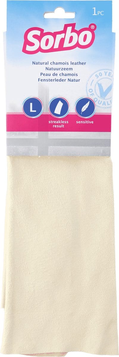 Sorbo Zeemdoeken/zemen lappen - 35 x 52 cm - Ramenlappen krasvrij en streeploos resultaat - Ramen lappen zemen - Auto accessoires zeemdoek