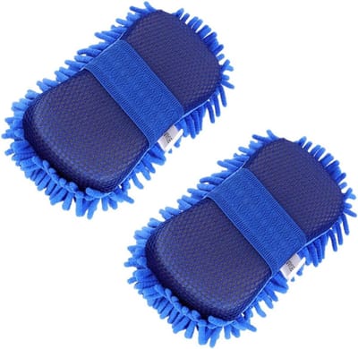 Autowashandschoenen - Schoonmaakhandschoenen Auto - Auto Reinigen - Krasvrij - 25x14x7 cm - Blauw