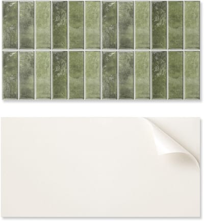 Decoratief zelfklevend vinyl wandpaneel 100x50 cm met geometrisch tegelpatroon