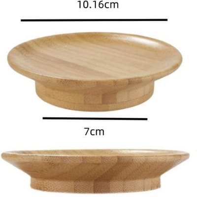 3/6/12 stuks Ronde Bamboe Wijnglas Topper Rode Wijn Spatonderzetters Wijnglas Charcuteriebord Topper Dubbel Gebruik Bamboe-Onderzetters 3pcs beige