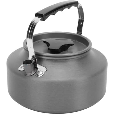 Kampeerwaterkoker 1,1L Inhoud Aluminiumlegering Hittebestendig Draagbare Kookplaat Koffie Thee Pot voor L(for 6.5-9kg) black
