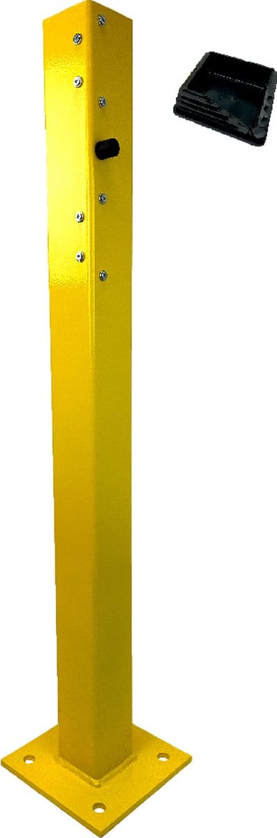 Poort-paal (geen buisgaten) - Geel - x x 3,5 mm- - Gegalvaniseerd staal - 3,5 mm - Voor binnen & buiten