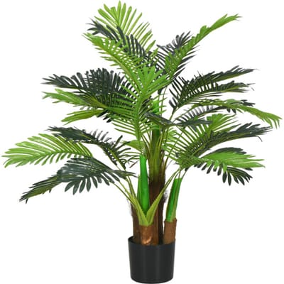 4goodz Homcom kunstplant plant kunstpalm, 100 cm met 27 takken