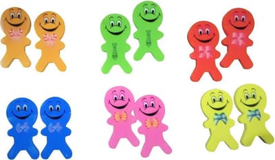 Lg-imports Gum Smile Emoticon poppetjes 6 Cm 12 Stuks