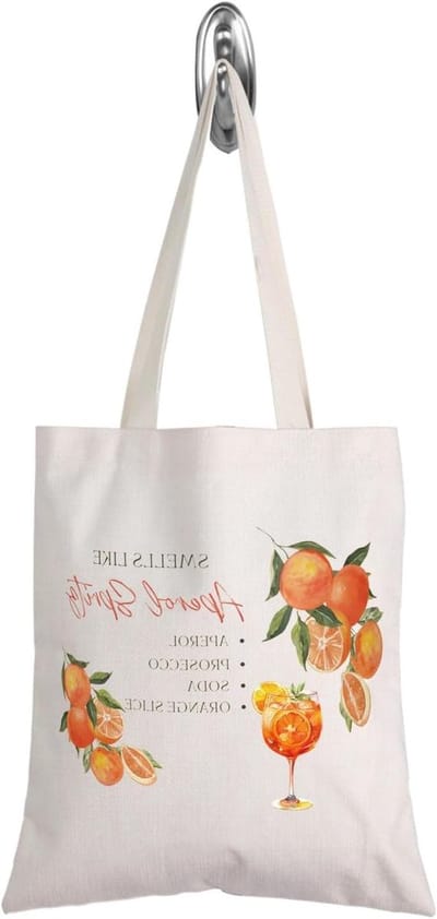 Draagtas - Tote Bag - Boodschappen Dragen - Stevig Gennaaid - 17 x 1 x 21 cm - Oranje
